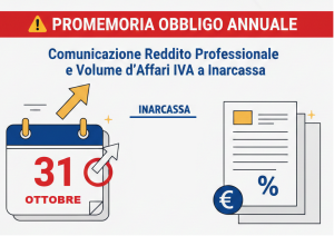Promemoria Obbligo Annuale: Comunicazione Reddito Professionale e Volume d’Affari IVA a Inarcassa