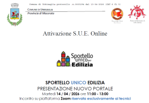 COMUNE DI URBISAGLIA- AVVISO ATTIVAZIONE E PRESENTAZIONE PORTALE SUE